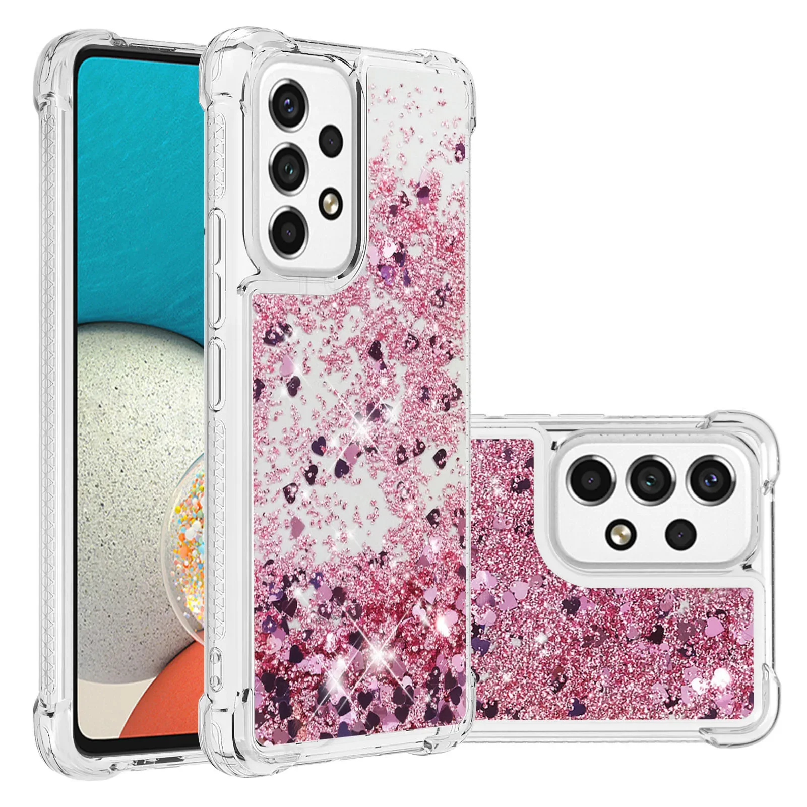 Glitter Clear Liquid Quicksand Phone Case with Dynamic Design