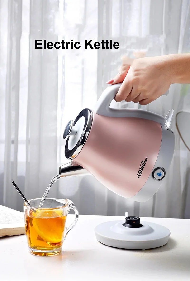 Description Picture 2 of item1L Mini Electric Kettle 1000W Home /Office Quickly Kettle Portable 304 Stainless Steel Kettle Automatic Heat Preservation 220V