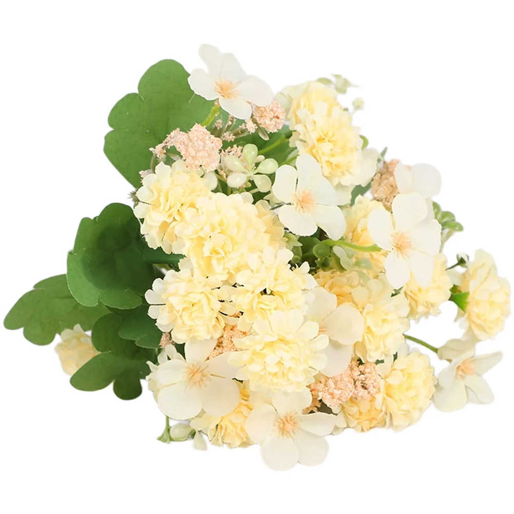 Seidenblumenstrauß, Kugelchrysanthemen, künstliche Blumen, Seidenmaterial: Hergestellt aus hochwertiger Seide für ein realistisches Aussehen.