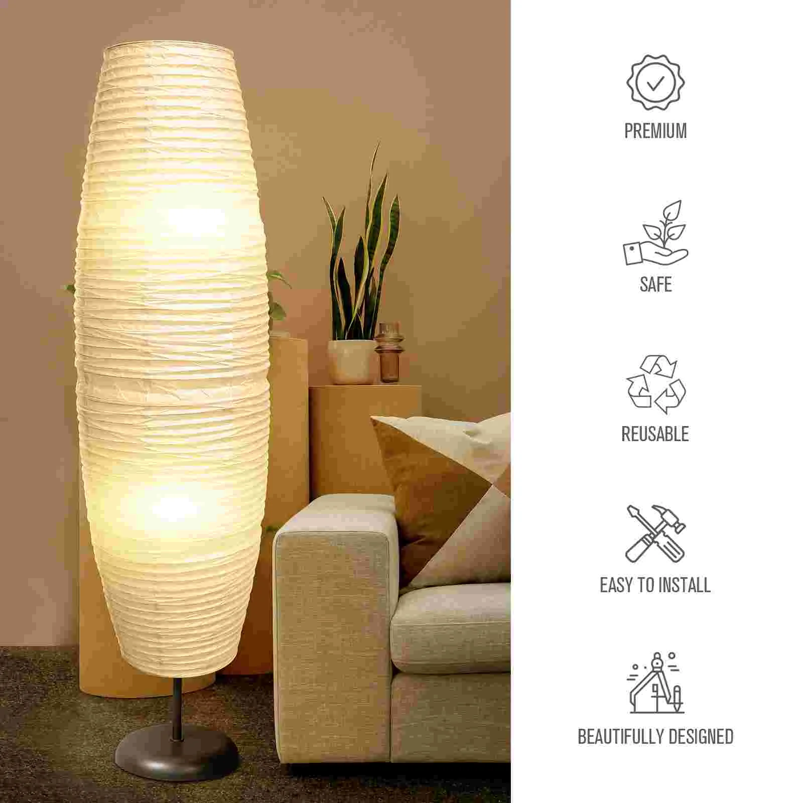 Japanese Lamp Paper Lamp Cover Modern Floor Lampshade Paper Light Shade Paper Floor Lamp