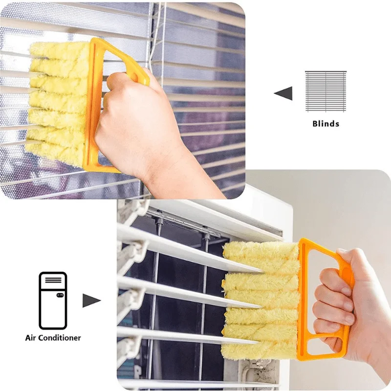 Portable Microfiber Window Cleaner - Efficient Dust and Blind Cleaning with Ergonomic Handle