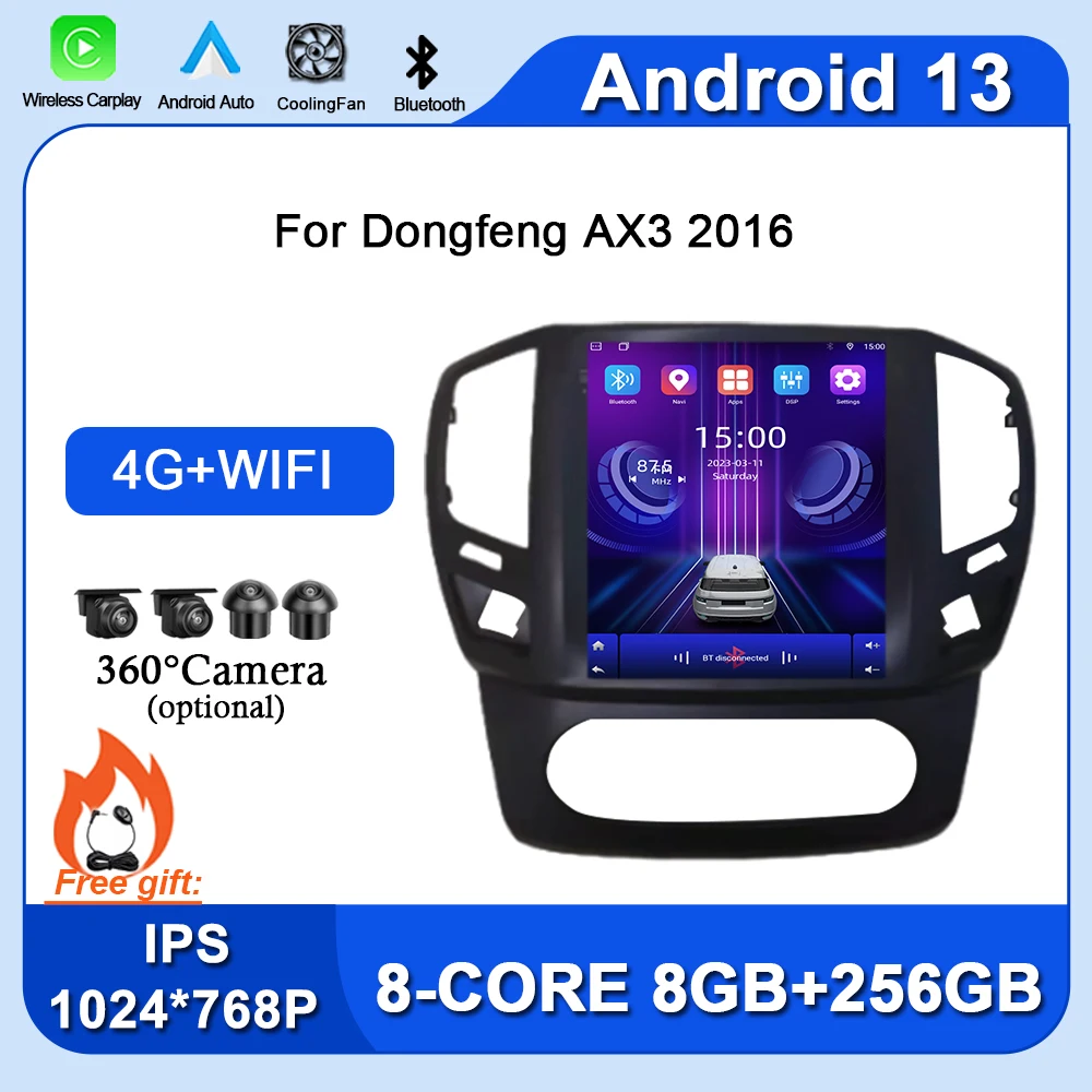 

Autoradio wireless Carplay Multimedia WIFI Car Radio Stereo Android 13 for Dongfeng AX3 2016 Navigation GPS DSP 9.7INCH NO 2DIN