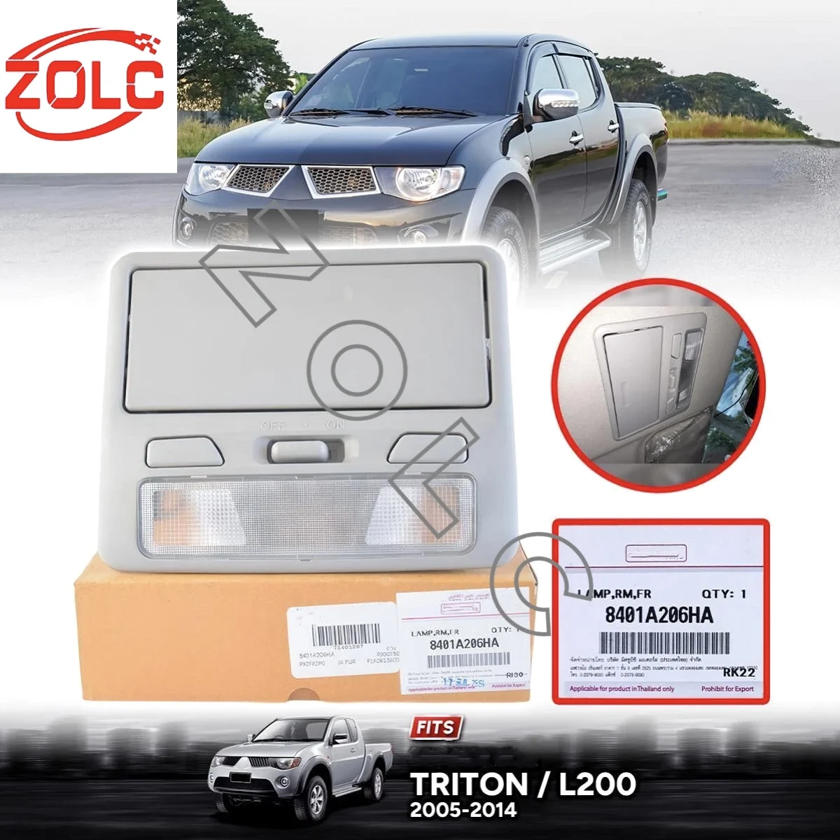 New Genuine Front Roof Glasses Box Interior Lamp Ceiling Reading Light Assembly 8401A206HA For L200 Triton Pajero Montero Sport