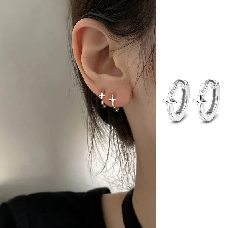 VENTFILLE 925 Sterling Silver Star Earring for Women Girl Personal Originality Trend Hip Hop Neutral Jewelry Gift Dropshipping