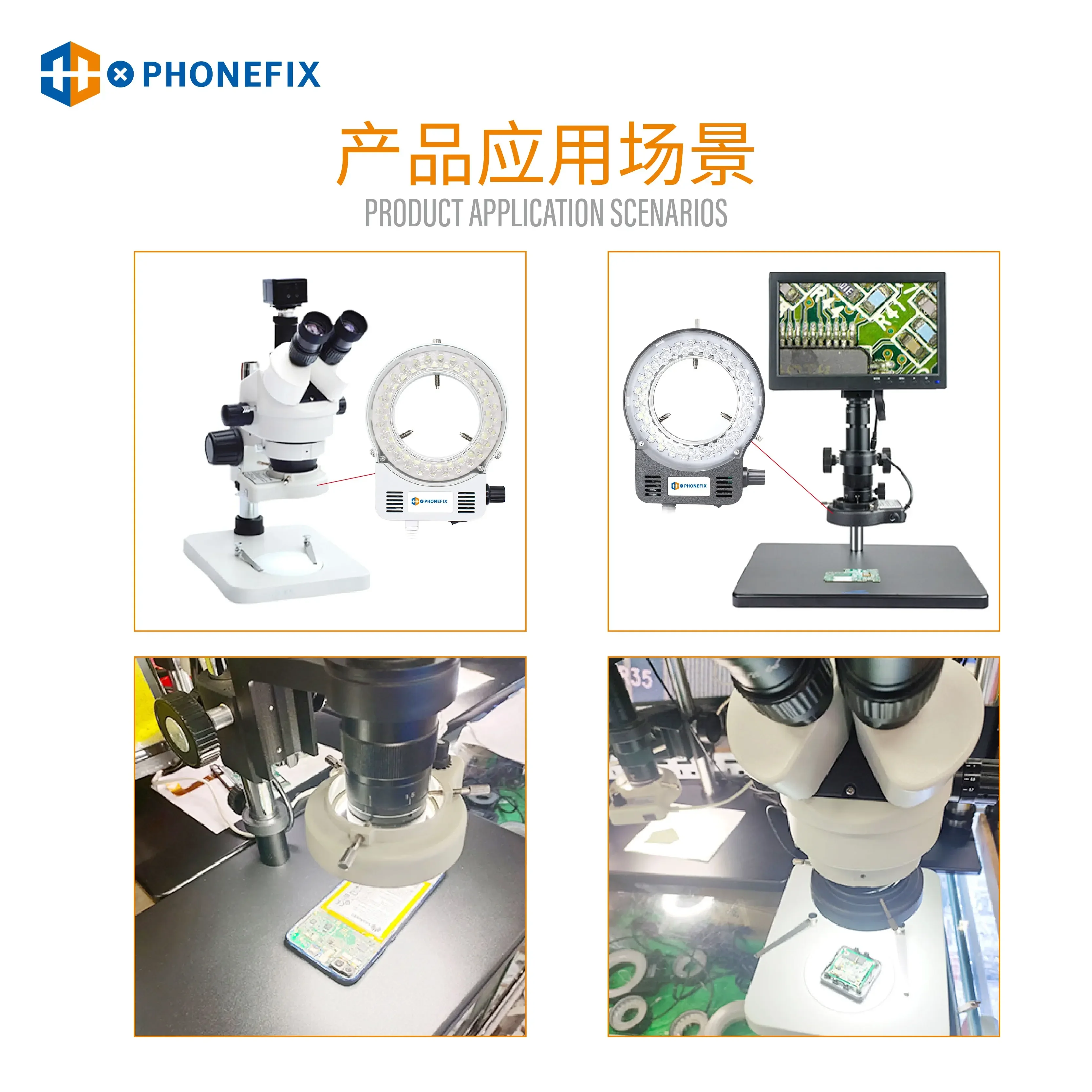 USB Adjustable 56 LED Beads Ring Light Microscope LED Lamp For Stereo Trinocular Microscope Lens Lighting PCB Soldering Repair microscope lamp