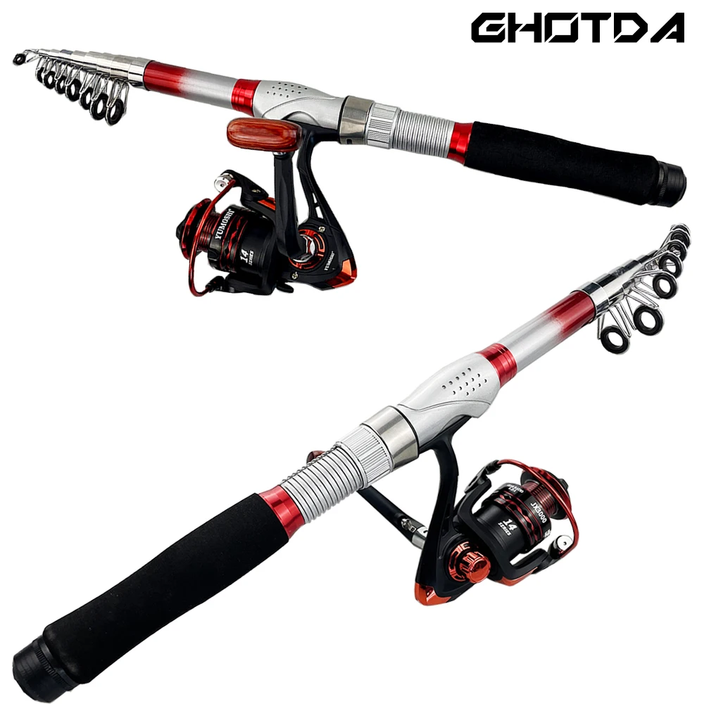 1.8m-3.6m Multi-function Rod Carbon Telescopic Fishing Rod High Quality  Super Strong Fishing Reel Max Drag 15kg