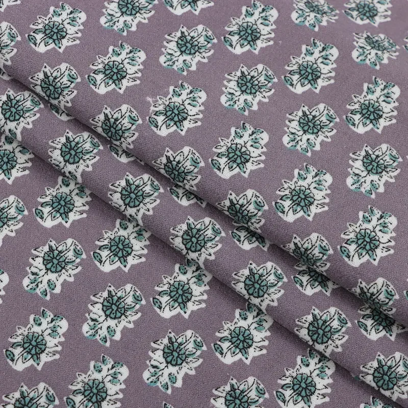 Pure Cotton Water-Based round Sunflower Print Fabric Autumn Winter Plain Floral Print Dress Shirt Material Chinese