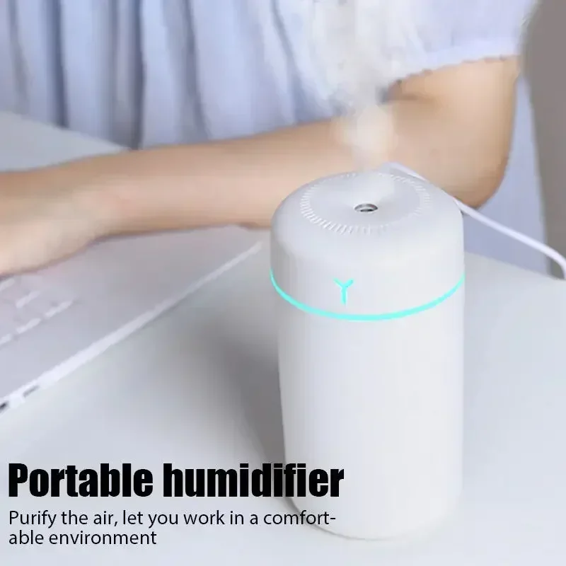 Portable Car Air Humidifier USB Sprayer Home Silent Aromatherapy Humidifier with LED Color Night Light Air Purifier