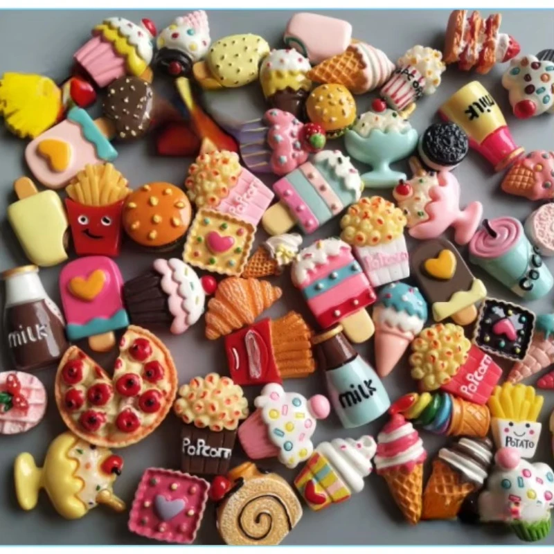 Set of 10 Mini Food-Themed Refrigerator Magnets - Charming Home Décor and Unique Gift Idea