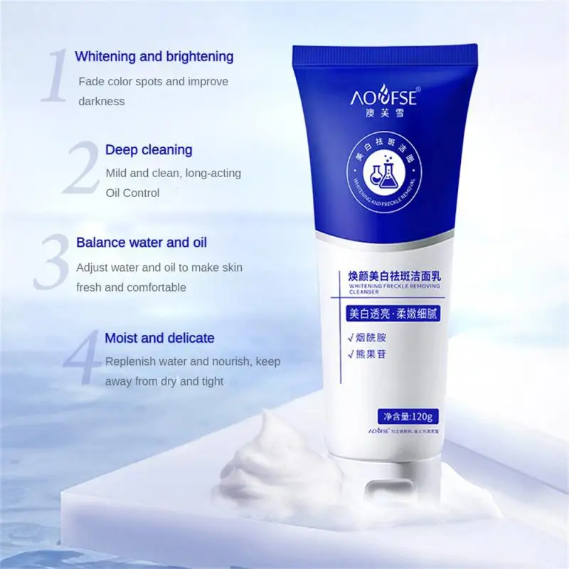 120g Facial Cleanser Whitening Moisturizing Freckle Removal Deep Cleansing Foam Dense Gentle Cleanser Face Skin Care