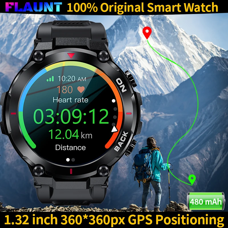 

New Smart Watch GPS Outdoor Sport Fitness Bracelet Super Long Standby Wristwatch Health Monitoring Tracker Waterproof Smartwatch