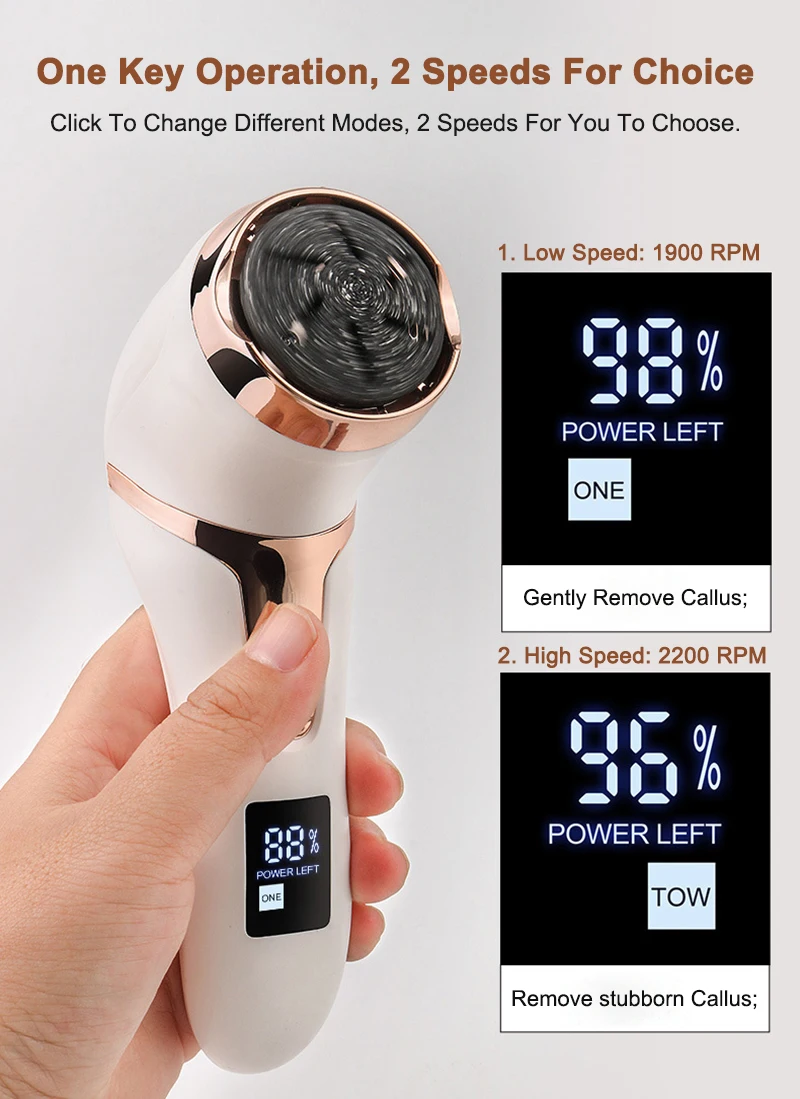 Description Picture 5 of itemElectric Pedicure Tools, Foot Files Clean Care Machine, Foot Care File Leg Heels, Remove Hard Cracked Dead Skin Callus Remover