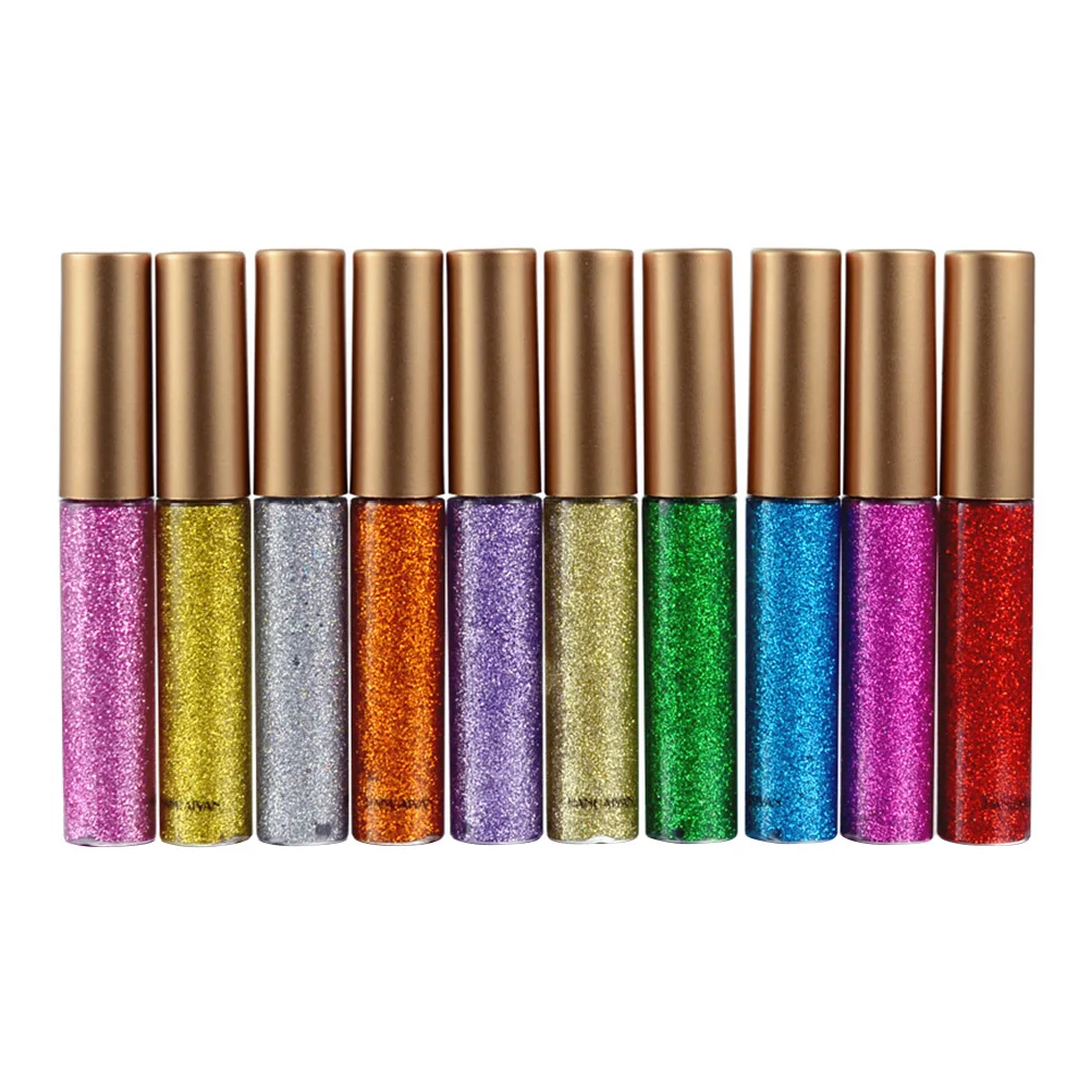 

10pcs Sequins Liquid Eyeliner Shining Shimmer Liquid Glitter Eyeshadow for Women Lady