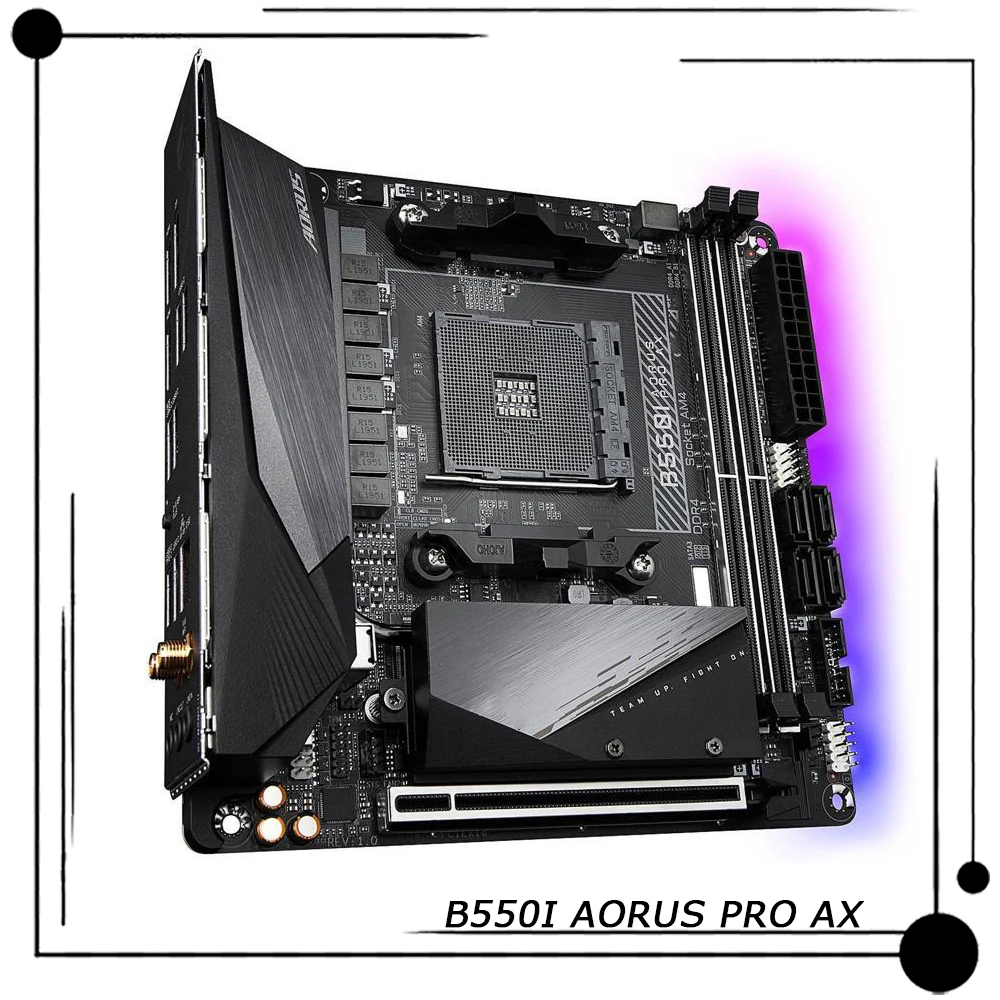 Per Gigabyte B550 Am4 Ddr4 64Gb Pci-E 4.0 Scheda Madre Desktop Mini-Itx B550I Aorus Pro Ax