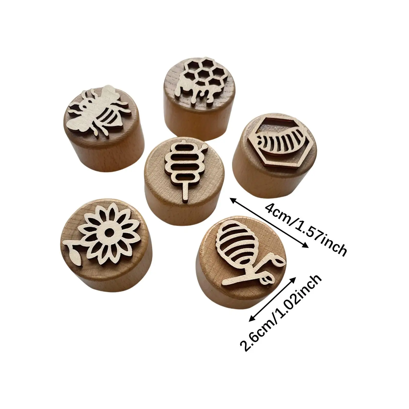 Wood Stamps Wooden Seal Kindergarten Learing Toy Creative Art Craft for Classroom Art Project DIY Craft Card Making Decorations