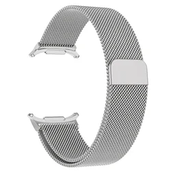 Luxury Stainless Steel Metal Watch Bracelet, No-Gap Design for Galaxy Watch 7 Ultra (Silver2)