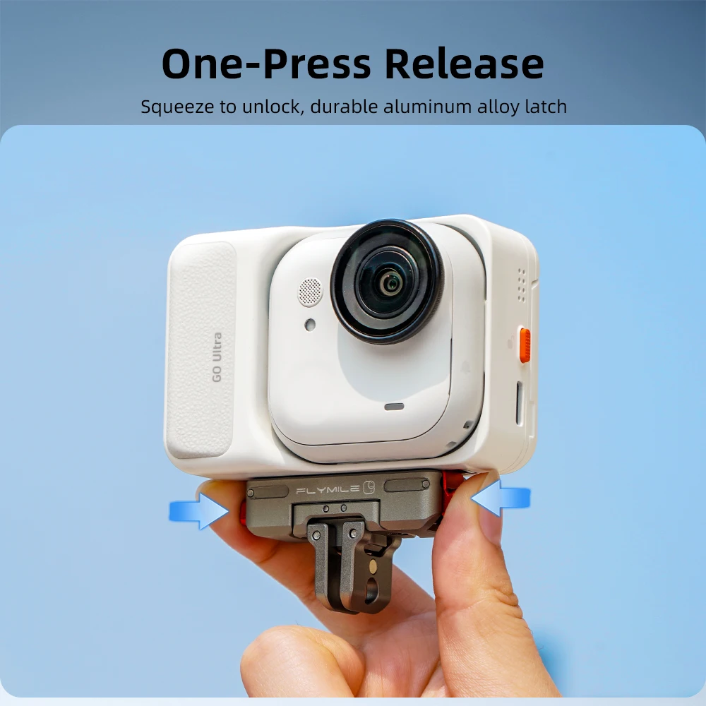 Insta360 GO 울트라 카메라 액세서리용 Flymile 퀵 릴리스 베이스 자기 회전 어댑터 마운트 금속 어댑터 접이식