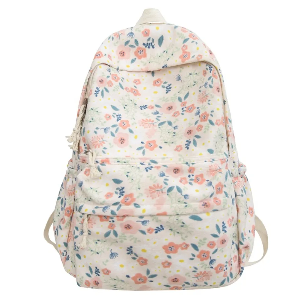 Fashion Flower Print Women's Backpacks Multifunction Large Capacity Shoulder Bag Zipper School Backpack Students 1