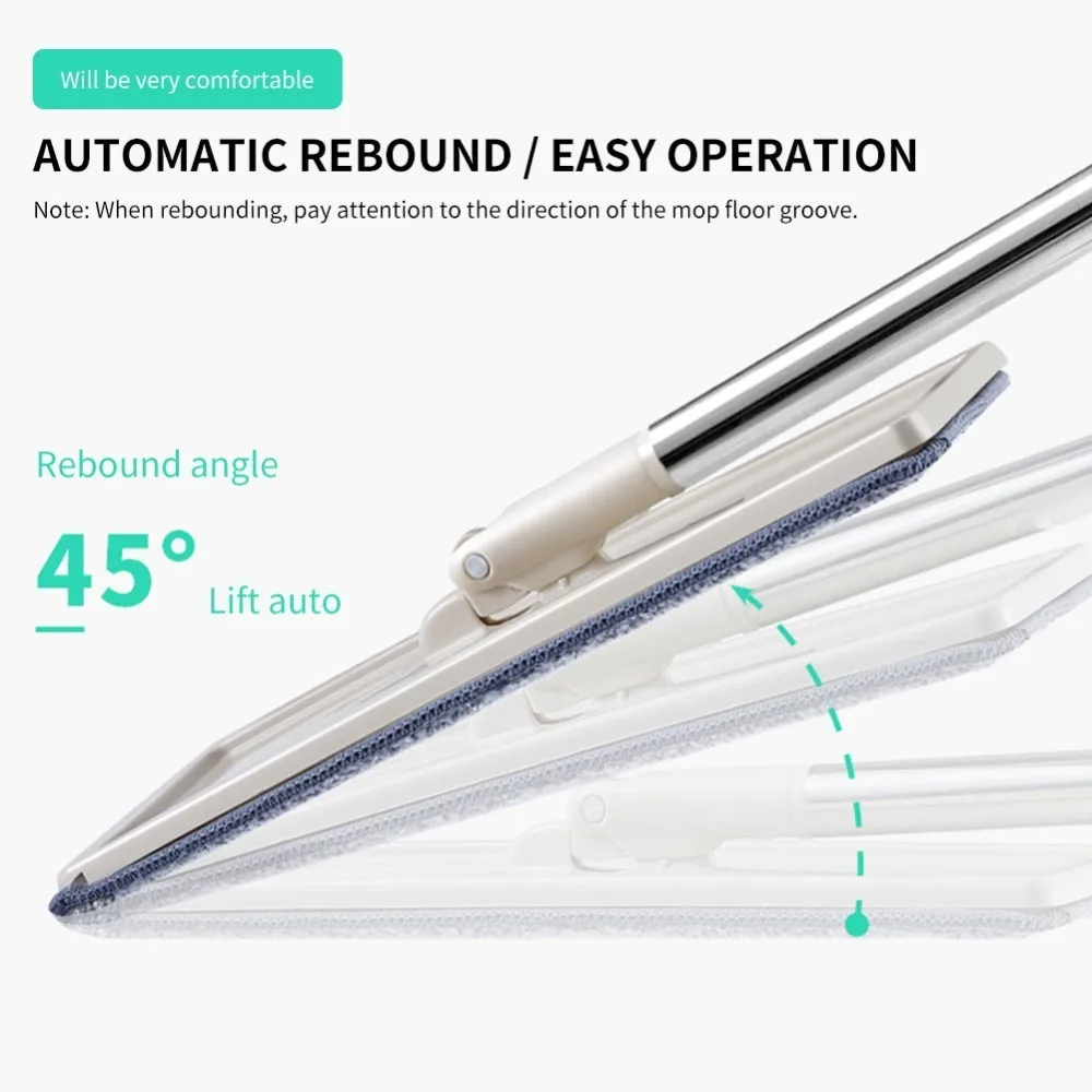 Set Balai Et Seau 360° Magic - 2 Têtes Microfibre Rotatives - Manche Télescopique - Pour Sols Durs