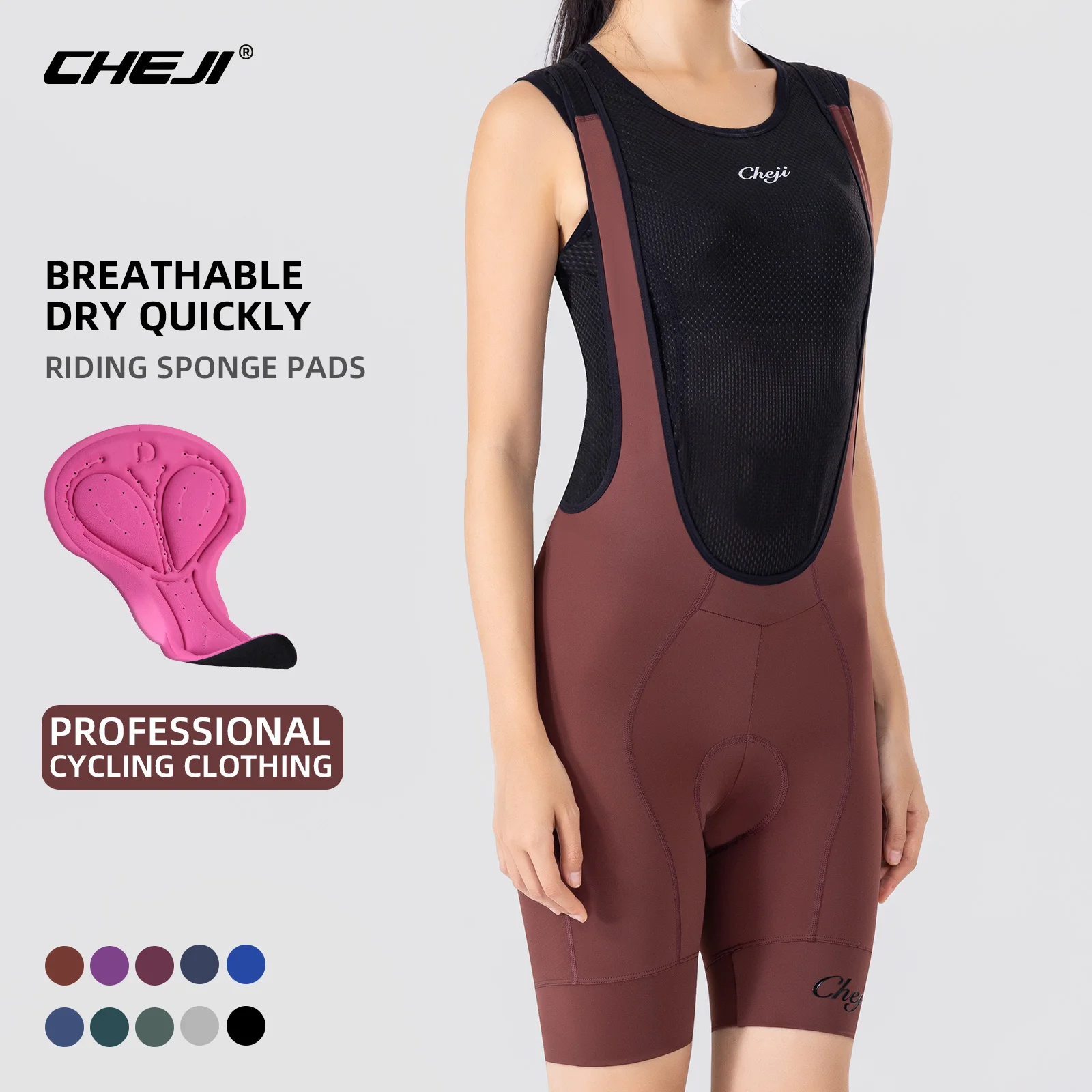 cycling bib shorts cycling shorts cycling pants CHEJI Cycling Bib Shorts Pants Women's Bib Shorts Bicycle Bike Sport Cycling Clothing Equipment Cuissard Cyclisme