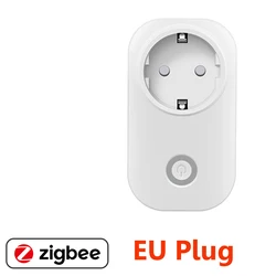 Enhanced Smart Zigbee Electric Extension with Power Monitoring, 16A Capacity - EU Plug (Tuya Zigbee Plug)
