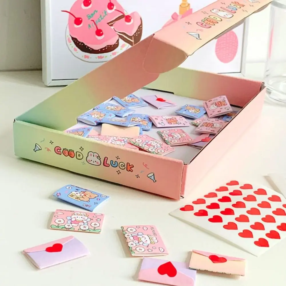 99 가지 약속/축복/할 일 목록 미니 러브 레터 카드 세트 자체 제작 DIY 깜짝 선물 사랑 메시지 종이 공예품 수제