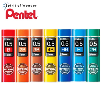 1 Tubo/Lotto (40 pz/Tubo) Mine per Matita Meccanica Pentel 0.5mm B, 2B, 3B, 4B, H, 2H, HB per Cancelleria Scolastica e da Ufficio