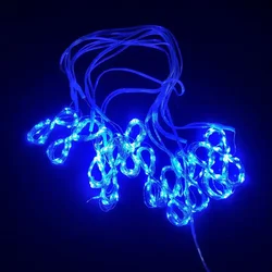 Twinkling LED Curtain Fairy Lights - Enchanting Ambiance for Celebrations and Home Decor (Blue)