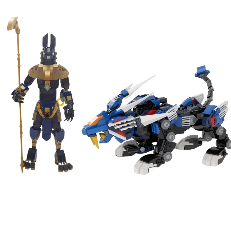 Anubis Mitologia Egiziana Figure Mattoni Modello Soss Bestia Meccanica Per Zoids-Blade-Liger Building Blocks Mecha Tiger Bricks