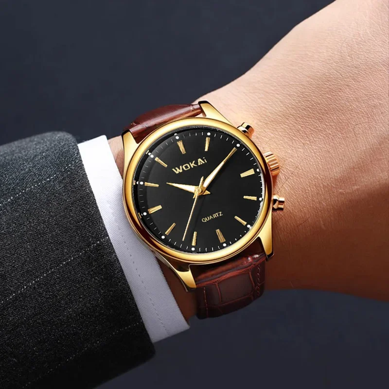 New Sentiment Watch Classic Retro Men and Women Belt Quartz Watch Relogios Masculino Montre Homme Watches for Men