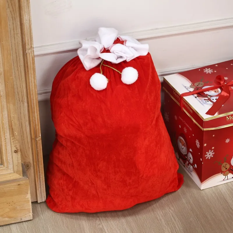 Christmas Santa Claus Bags Red Velvet Claus Bags Large