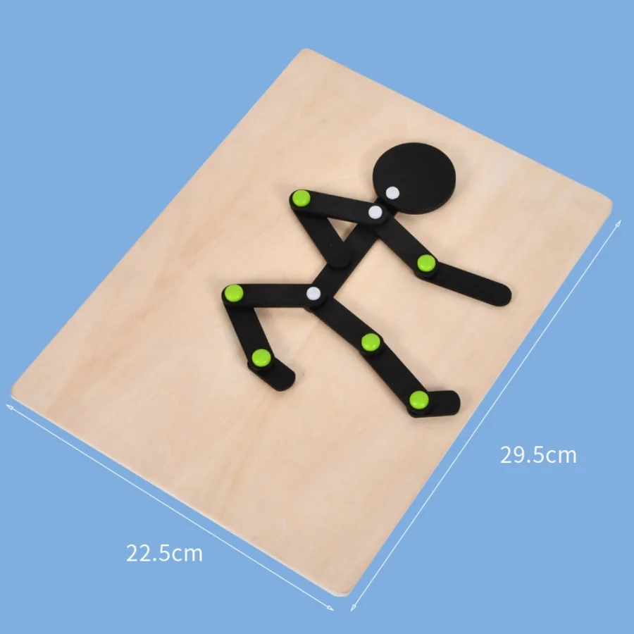 Interactive Wooden Man Puzzle: Educational and Versatile Children's Toy