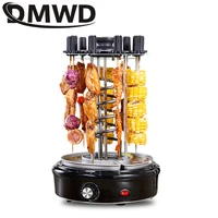 DMWD 1200W Automatic Barbecue Machine Electric Grill Small Household Smoke Free Family Flip Grill Electric Skewer 9/10 Kebabs 2