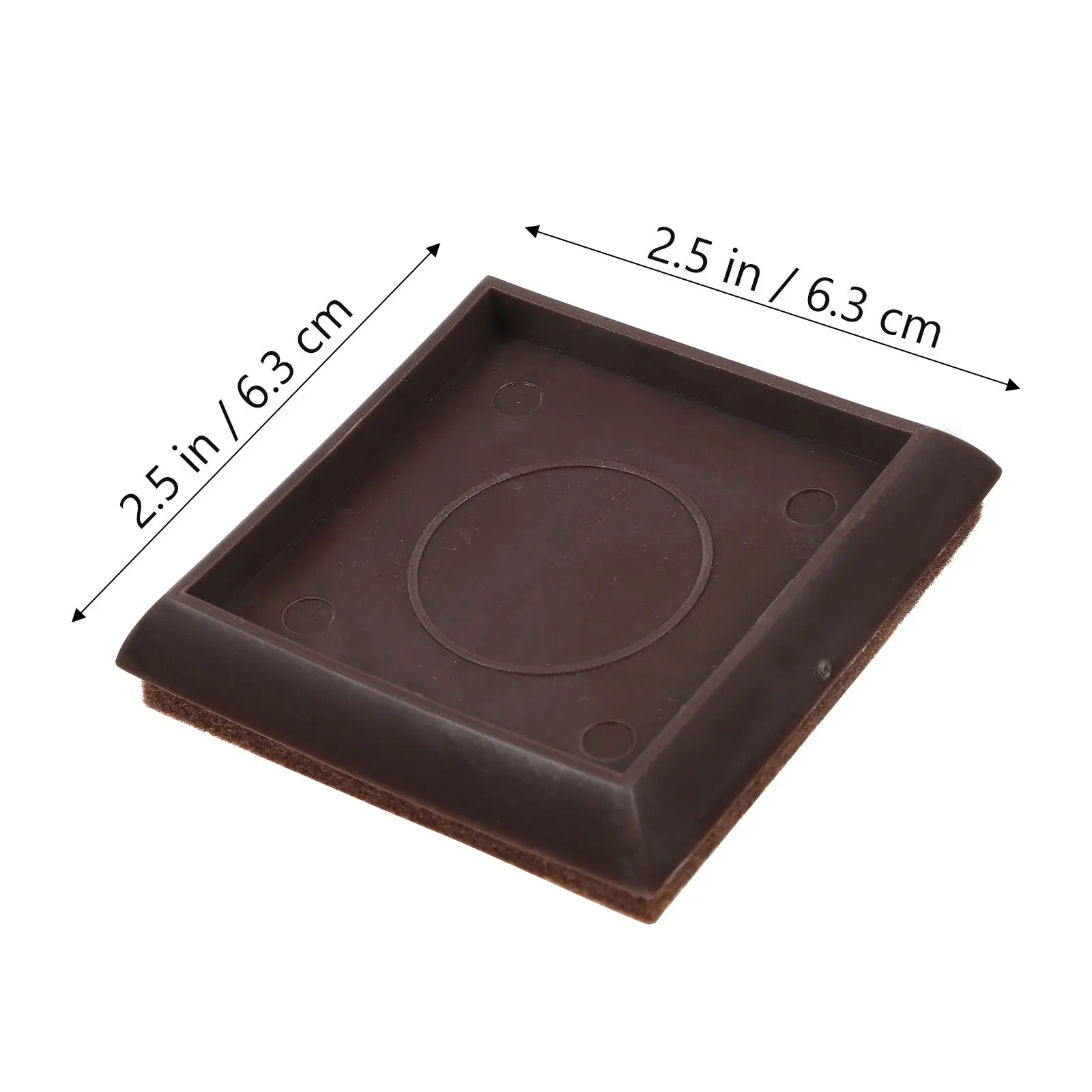 10Pcs 인치 가구 코스터 캐스터 컵(스웨이드 바닥 포함) 경목 타일 바닥용 미끄럼 방지 바닥 보호대 침대 소파