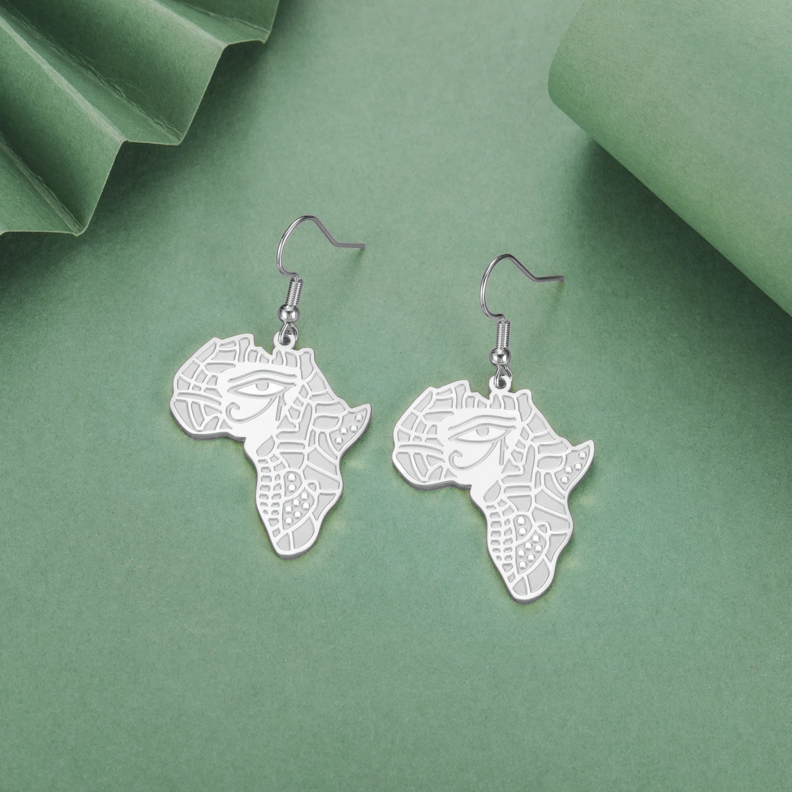 FahHeart Orecchini Pendenti da Donna Forma della Mappa | FindTheDeal