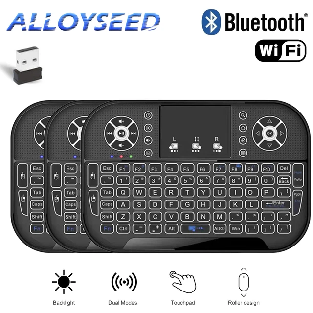Fosmon Mini Clavier Bluetooth (Clavier QWERTY), Poids léger Portable sans  Fil avec pavé Tactile intégré, Compatible avec Apple TV, PS4, Lunettes  HTPC/IPTVVR, Smartphones et Plus : : Informatique