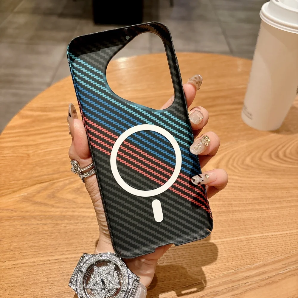 MagSafe Ultrathin Carbon Fiber Texture Magnetic Phone Case - Wireless Charging Shockproof Cover