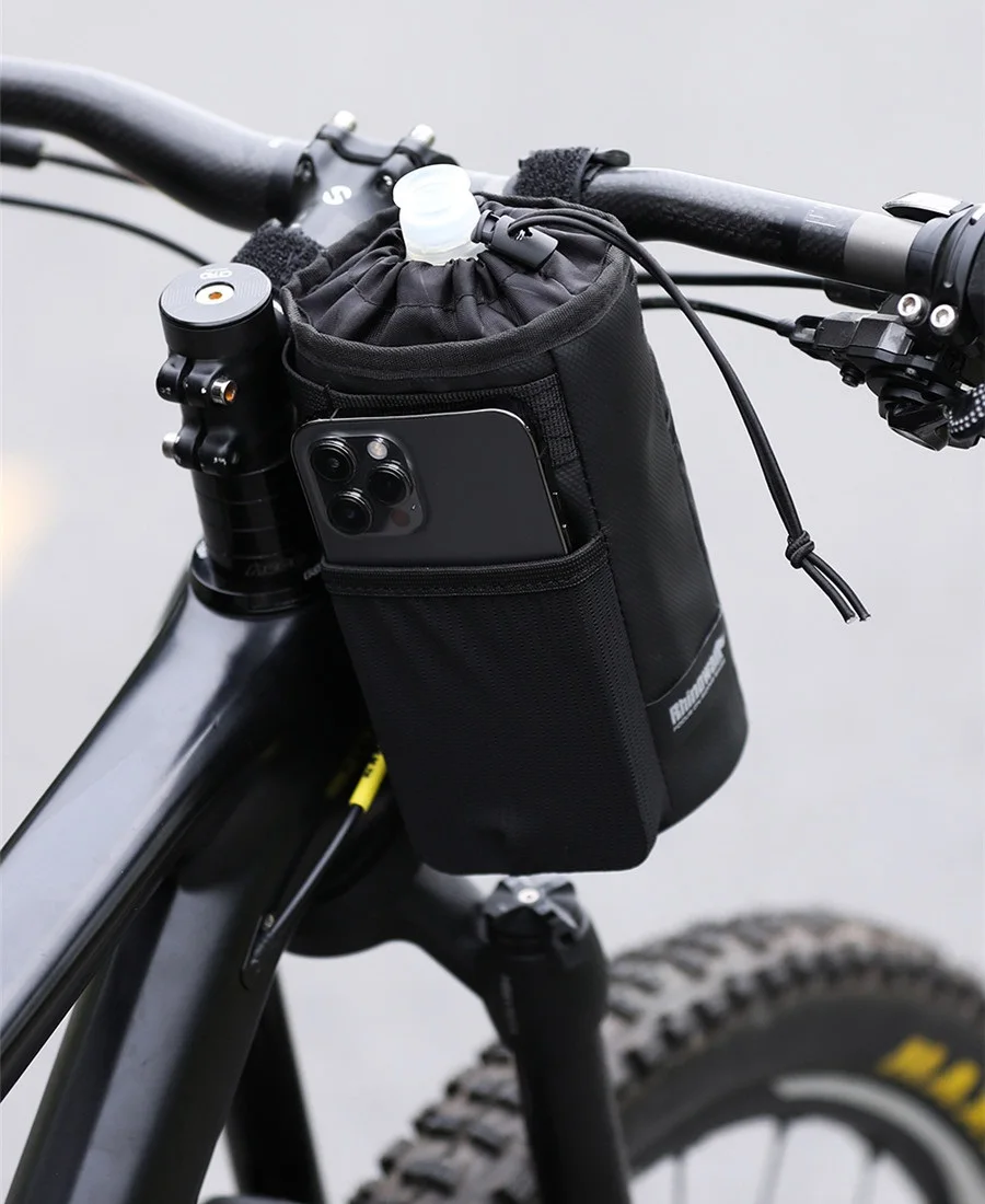 Mtb Road Bike Bollitore Carrier Borsa Portaoggetti Portatile Manubrio Reggisella Borse Compatibile Brompton Birdy Bici Pieghevole