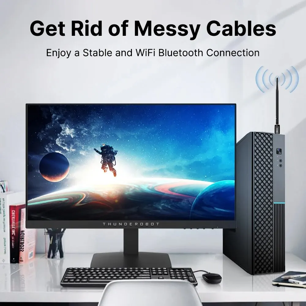 WiFi USB 어댑터 AX900 Bluetooth 5.3 무선 듀얼 밴드 2.4G/5GHz Wi-Fi 안테나 PC/노트북 드라이버 용 USB 동글 수신기 무료