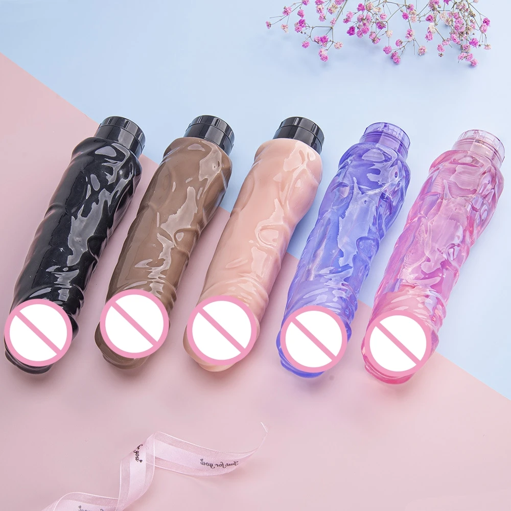 Sex Toys 9.17" Big Thick Soft Dildos Vibrator