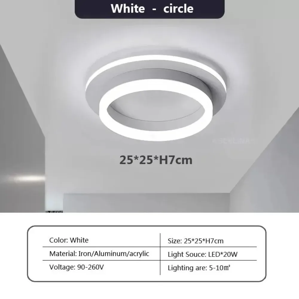Modern LED Ceiling Light Luxury Golden Acrylic Entrance Hall Passage Lamp Living Room Corridor Bedroom Study Kitchen Fixture