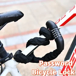 90cm Multi-length Bike Chain Lock 5 Digit Code Combination Anti-Theft Bicycle Lock Motorcycle Ebike Accessories