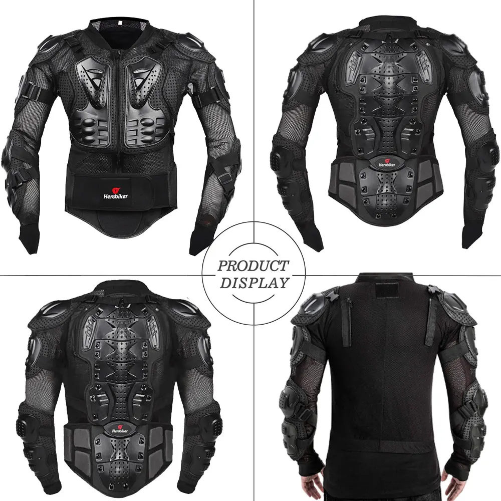 HEROBIKER Motorcycle Jacket Men Body Armor Motorcycle Armor Moto Motocross Racing Jacket Riding Motorbike Moto Protection S-5XL motorcycle armor motorcycle body armor motorcycle jackets