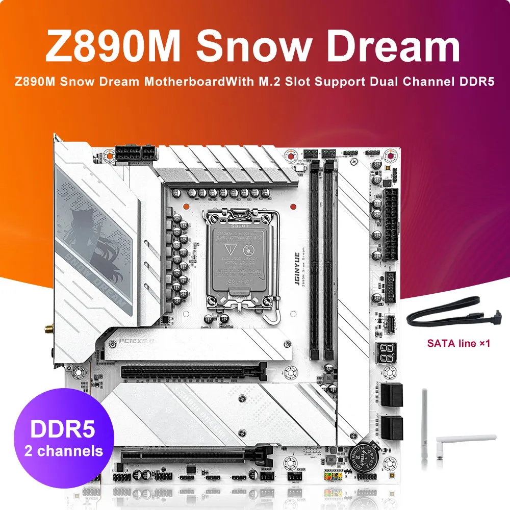 New JGINYUE Z890M Z890 chips Snow Dream M-ATX LGA1851 Ultra