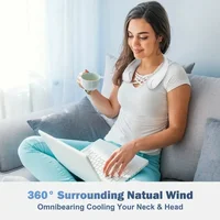 1pc Rechargeable Portable Neck Fan - Bladeless Personal Fan For Outdoor Sports - Hands-Free Cooling Solution 2