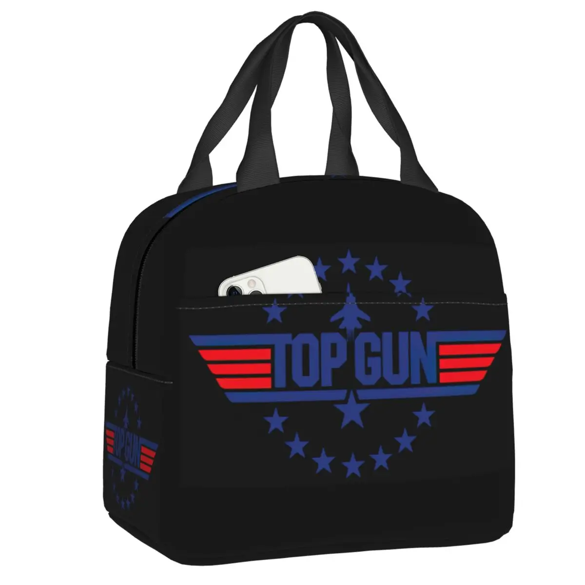 

Custom Maverick Top Gun Lunch Bag Men Women Cooler Warm Insulated Lunch Boxes for Kids School Children