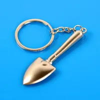 Shovel Keyring Creative Lovely Metal Pendant Tool Key Chain Silver 2