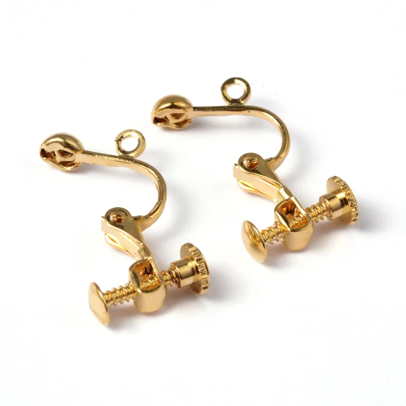 Set of 10 Clip-On Earring Findings with Screw Back