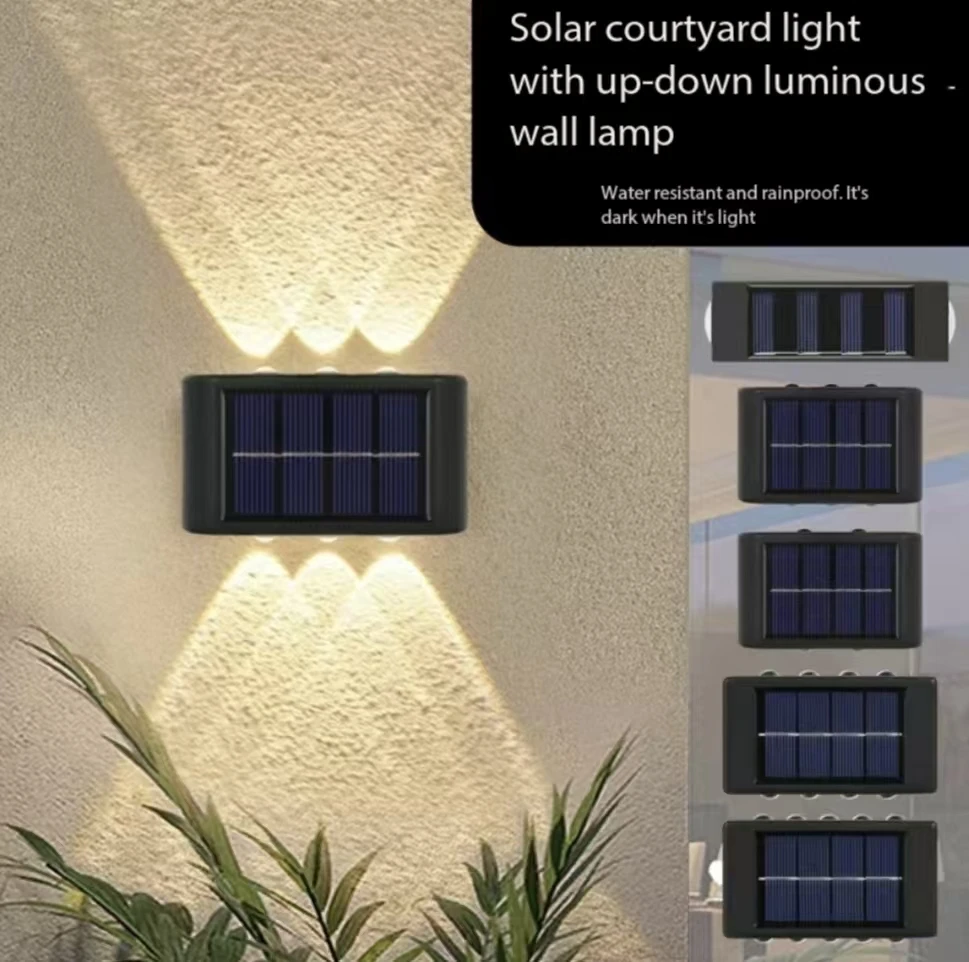 Solar LED Outdoor Wall Light Waterproof Dusk to Dawn Fence Lamp for Garden Yard Porch Pathway Patio Home Decor — view 4