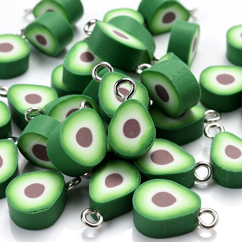 Fruit-Shaped Polymer Clay Pendants – 30-Piece Set